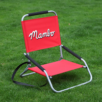 Chaise pliante ergonomique en tube de fer à pieds courts, style Glamping, pour camping, plage, pique-nique, loisirs, mobilier d'extérieur – Vente directe usine