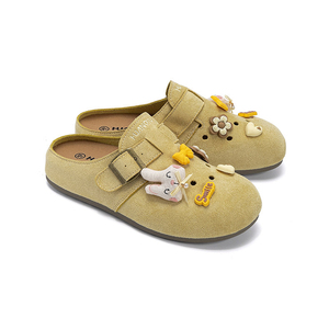 Chaussures <span class=keywords><strong>Boston</strong></span> pour femmes, mules décontractées avec boucle décorative fleur 3D, semelle confortable en PVC, style <span class=keywords><strong>Birkenstock</strong></span> - Product Image 1