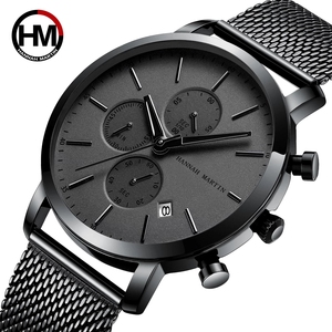 Reloj de Pulsera Hannah Martin 109 para Hombre, Reloj de Lujo, Multifunción, Esfera Pequeña, Malla, Estilo Ejecutivo, Resistente al Agua, Reloj Masculino - Product Image 1