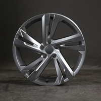Jantes en alliage d'aluminium SYAC Factory 18 19 pouces 5*112 PCD noir brillant finition usinée/gunmetal pour voiture de tourisme Golf 8 R-Line