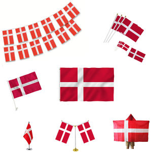 Camiseta de Fútbol de Dinamarca al por Mayor, Bandera con Logotipo Personalizado, Recuerdo para Fanáticos, Mercancía de Poliéster No Tejido, Impresión Digital, Talla Personalizada - Product Image 3