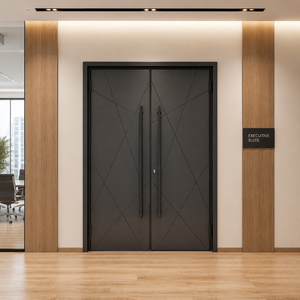 Porte en fer forgé personnalisée en gros des États-Unis Double porte extérieure principale en acier - Product Image 3