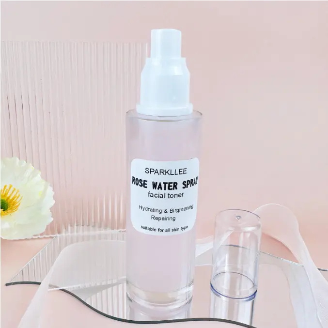 Nebbia facciale pura personalizzata per la cura della pelle lenitiva per il viso Spray Toner fabbrica all'ingrosso acqua di Rose Spray