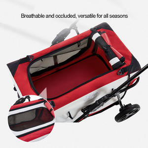 Kereta Bayi Dapat Dilepas, Kereta Dorong Hewan Peliharaan untuk Anjing Besar dan Sedang Penyimpanan Kapasitas Besar Portabel Dapat Dilipat Kereta Tarik Luar Ruangan - Product Image 3