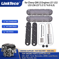 Couvercles de soupape de moteur Linkteco pour moteurs Chevy GM LS LS1 LS2 LS3 LS6 LS7 5.3 5.7 6.0 6.2L 8082-2BK 241-182 8082-2 JM8082-2