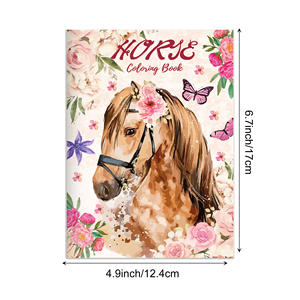 TY101 livres <span class=keywords><strong>de</strong></span> coloriage aquarelle <span class=keywords><strong>cheval</strong></span> DIY chevaux Art peinture <span class=keywords><strong>dessin</strong></span> livres pour enfants fête d'anniversaire faveur fournitures - Product Image 3