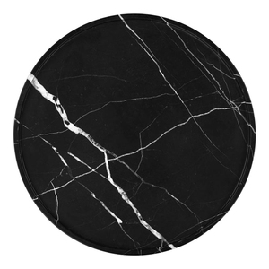 Household Concrete Textured Decorative Round <strong>Table</strong> Luxurious and Understated <strong>Black</strong> Marble High Legged <strong>Side</strong> <strong>Table</strong> - Product Image 3