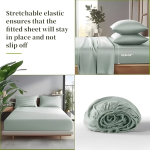 Cloudland Sang Trọng 100% Sợi Tre 300tc 4-Mảnh Cảm Ứng Mềm Mại Cho Chứng Nhận Không Dị Ứng Chống-Phai Phai Bền Tất Cả Các Mùa Thiết Lập - Product Image 4