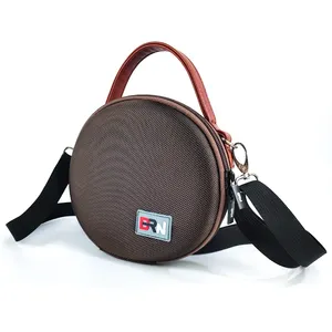 Shockproof Round Design Luxury Customized EVA Cosmetics Case Travel Cross-body Makeup Bag
