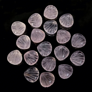 Cuarzo Rosa Natural Tallado a Mano de 12mm, Gema de Concha Marina, Piedra Suelta Rosa, Tallado de Cristal para Fabricación de Joyas, Precio al por Mayor, Venta a Granel - Product Image 1