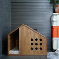 Maison de luxe moderne pour intérieur chat et chien Mobilier en bois personnalisable avec fermeture à bouton Caractéristiques durables et OEM