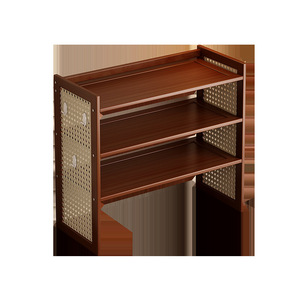 Desktop <b>Shelf</b> 3 Tier Wood Storage Organizer For Office Home Stationery Books Electronics Kitchenware <b>Standing</b> Type Rectangle - Product Image 1