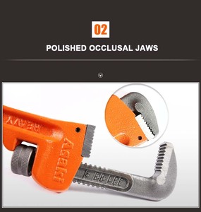 ASAKI 8"-48" Heavy Duty Adjustable <strong>Pipe</strong> <strong>Wrench</strong> Sizes - Product Image 4