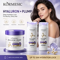 Champú y Acondicionador Capilar con Ácido Hialurónico HALAL KORMESIC 225ml, Mascarilla Capilar, Logotipo Personalizado, Marca Privada OEM, Reparación con Coco y Aloe Vera