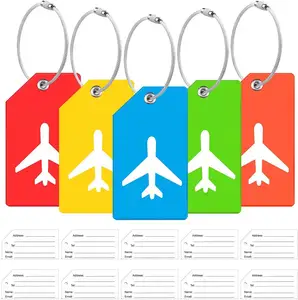 Silicone Luggage Tags For Suitcases Travel Bag Standard Size Privacy Protection Label Flight Baggage Accessories Custom Logo