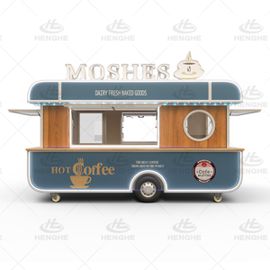 Camión de Comida Personalizable Estilo Vintage para Cafetería, Cocina Móvil, Remolque de Pizza, Café y Hot Dogs, Fabricado con Lámina Galvanizada - Product Image 1