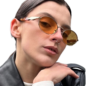 Gafas de sol redondas, modernas y a la moda, con protección UV, para unisex, diseño de lujo, para playa, viajes, conducción, protección solar. - Product Image 1