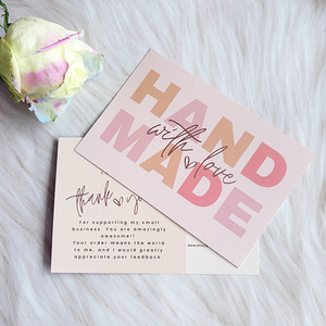 Tarjetas <span class=keywords><strong>de</strong></span> Agradecimiento Personalizadas con Logotipo, MOQ Bajo, Impresas en 4x6 Pulgadas, para Promoción Comercial - Product Image 1