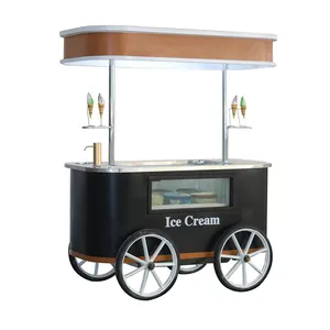 Outdoor 6 Barrels/10 Pans Gelato Ice Cream Cart