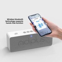 Midiplus Speaker Bluetooth portabel, Soundbox kecil Desktop nirkabel dengan lampu LED RGB dan mikrofon untuk penggunaan pesta rumah
