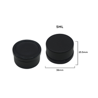 OEM 5ml 10ml 50ml Pot en verre gommeux comestible de stockage d'extraits d'herbes herbacées transparentes avec logo Petit pot rond en verre sec pour fleurs avec couvercle en plastique