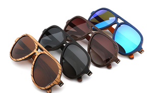 Beiyuanファッショナブルな軽量ビンテージプロモーションサングラス % 竹木フレームTAC偏光レンズミラーカラー - Product Image 2