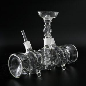 Édition de Noël Design Verre à haute teneur en borosilicate Narguilé Fumée Verre à eau Shisha Options personnalisées LED Tabak Saveur Set Bar Utilisation - Product Image 3
