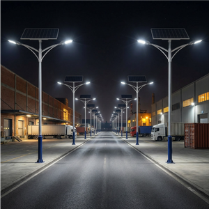 화뎅 분리형 이중 암 태양광 가로등 IP65 고속도로 야외 방수 LED 가로등 (태양광 패널 포함) - Product Image 4