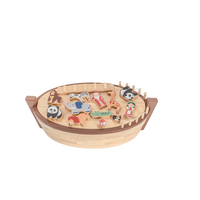 Juego de Juguetes Educativos Montessori EN71 CE ASTM, Arca de Noé de Madera con Figuras de Animales para Niños, para el Aprendizaje de Habilidades Motoras Finas