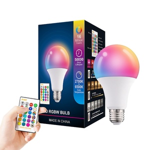 Ampoule LED intelligente Fxpot de haute qualité, prix d'usine, RGB, à intensité variable, couleur E26/E27/B22 pour AC110V 9W, certifiée Alexa CE - Product Image 4