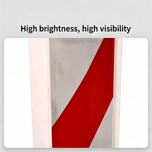 Señales de Seguridad para Estacionamientos de Alta Resistencia, Reflectantes en Rojo y Blanco, de Plástico para Carreteras, con Base de Goma, Suministro Directo de Fábrica - Product Image 4