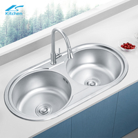 Liangshun K-8143S nouveau style évier de cuisine à bol unique en acier inoxydable avec égouttoir sans robinet