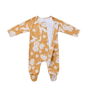 2025 dài tay áo Footie bé Pajama Tre từ onesie mới sinh ra bé ngủ trẻ sơ sinh bodysuit từ bé Rompers Quần áo - Product Image 3