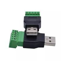 USB5pin 남성 녹색 터미널 빠른 링크 USB a 남성 커넥터 USB 남성 납땜 커넥터