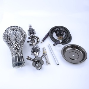 Nouveau modèle Narguilé noir à 2 tuyaux Shisha Vente en gros Narguilé Shisha en alliage d'aluminium Ensemble <span class=keywords><strong>Chicha</strong></span> Complet Mini Narguilé - Product Image 3
