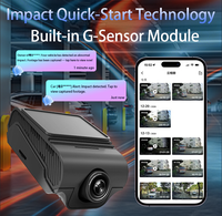 Cámara para Auto 4G 2K Frontal 1080P Trasera GPS Beidou Doble Modo Control Remoto WiFi APP Grabadora de Conducción Monitor de Auto DVR
