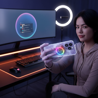 Support magnétique pour téléphone avec refroidissement RGB pour streaming mobile et jeux