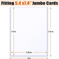 Protège-cartes rigides en plastique 35PT pour cartes à collectionner MTG, Pokémon, jeux de baseball, sports – 100 protège-cartes PVC Jumbo