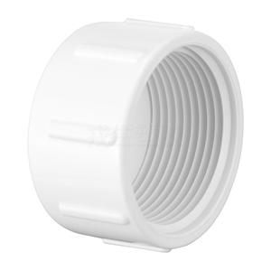 Capuchon de tube à filetage interne en PVC Sch40 standard américain, raccord de tuyauterie en plastique blanc pour applications de plomberie - Product Image 1
