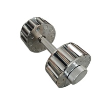 Ensemble d'haltères réglables, petit modèle, en acier inoxydable électroplaqué, équipement de fitness