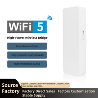 Pont sans fil extérieur haute puissance Point-à-point Réseau WIFI AP Relais Gigabit 5km Connexion un-vers-plusieurs Easyboost WB5891F