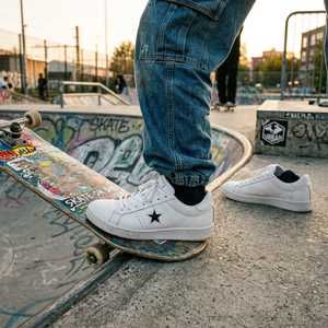 Chaussures de skate pour hommes, style streetwear rétro Y2K |   Sneakers de luxe en cuir véritable |   Chaussures décontractées unisexes à lacets tendance - Product Image 2