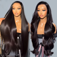 13x6 vente en gros sans colle Full hd dentelle avant perruques de cheveux indiens vierges cuticules alignées perruques de cheveux humains vierges