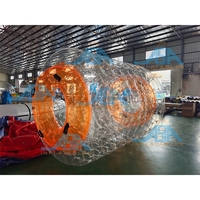 Billes à roulettes gonflables flottantes TPU / PVC pour hamster humain Zorb Roller Ball pour enfants et adultes
