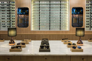 Comptoir mural de magasin optique robuste écologique au design de luxe haut de gamme Vitrine d'affichage haute couture avec éclairage LED - Product Image 6