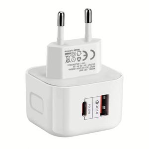 Nouveau chargeur mural tendance à double port QC 3.0 Type C PD 20W, chargeur mural rapide Max 2 ports A+C pour téléphones - Product Image 1