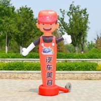 Longgang Publicité Extérieure Géante Gonflable en Tissu Oxford Sky Dancer Lampe LED Personnalisée pour Station-Service Air Dancer Wave Man