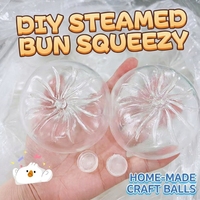 Southpeak DIY Transparent Bun Squishy Factory Empty Skin Mochi Hand Therapy ADHD Autism Anxiety Relief Tool Clear TPR Dumpling