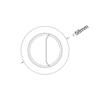 Venta directa de fábrica universal Accesorios de baño Botón pulsador 58mm Cisterna de doble prensa Botón redondo para inodoro
