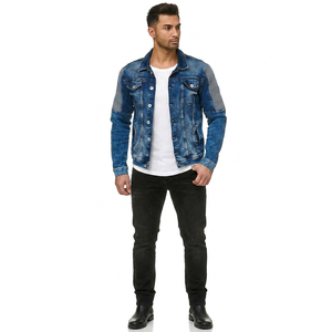 Finer Threads New Arrival Fashion <b>Denim</b> <b>Jacket</b> Wholesale Washed <b>Custom</b> Blue Black Men's Vintage Windproof Hooded 100% Cotton - Product Image 1
